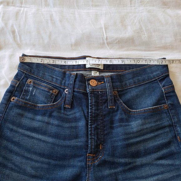 J. Crew High Rise Toothpick Raw Hem Jeans (25P) - Picture 11 of 12